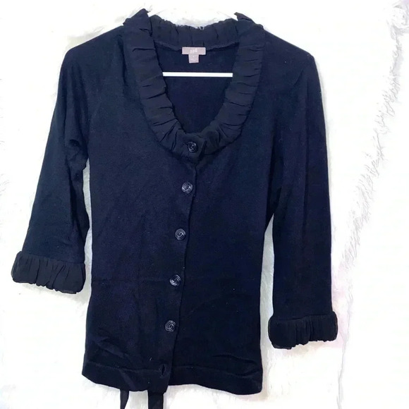 J Jill Sweater Angora Blend Tie Waist Sweater S - Picture 1 of 6